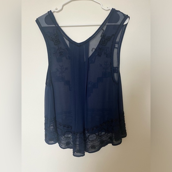Free People Run With It Embellished Tank top sheer - Picture 9 of 11